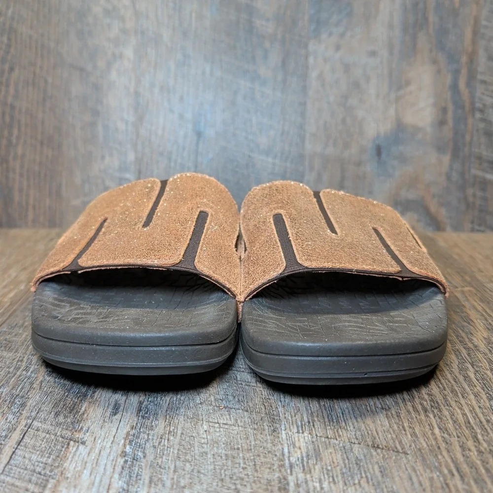 SAS Float Slides Sunstone Sandals Gold Bronze Women's Size 9 M Slip In